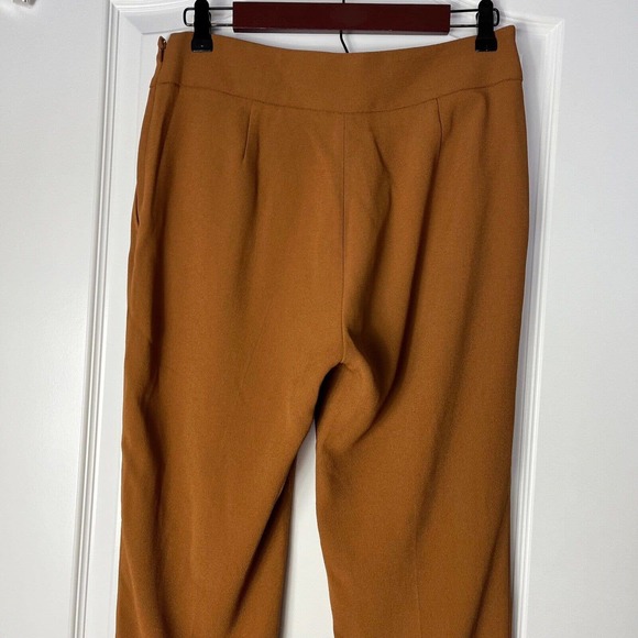 Sezane Georges Trousers Women's 38/6 Camel Ankle Italian Pockets High Rise - Picture 5 of 10